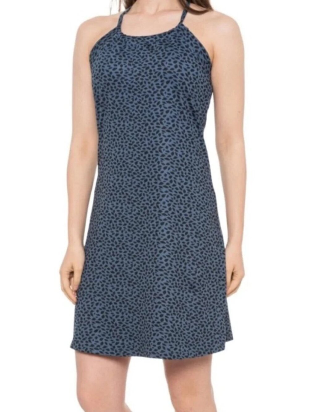 NWT Eddie Bauer Harmony Dress XS | UPF 50 Active Travel Dress Built-In Bra Blue
